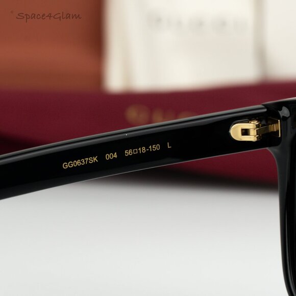 BRAND NEW Gucci Men Sunglasses Black Grey Square GG0637SK 004 - Picture 6 of 10